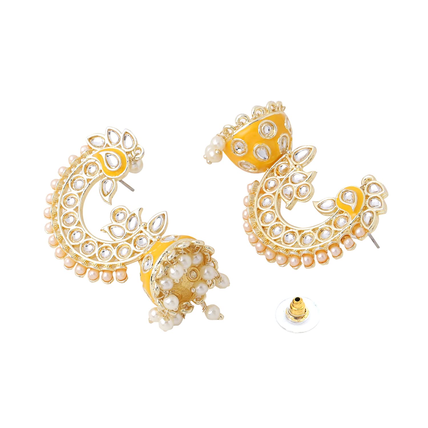 Kundan Chandbali Drop Earrings for Girls Women