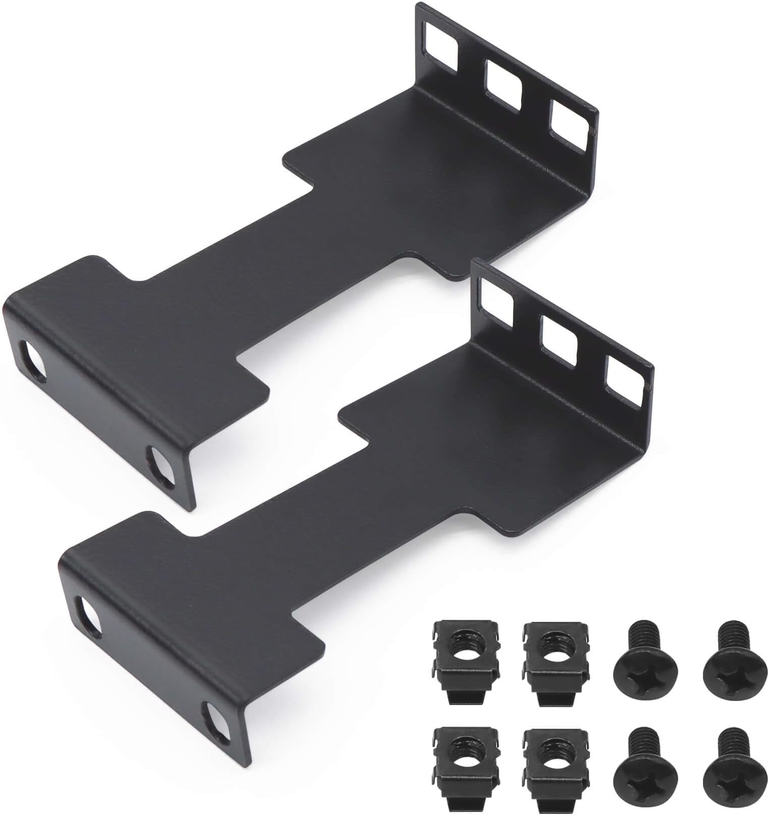 Aiwaiufu Server Rack Depth Extender, 1U Recessed Rack Extender Deep Mount Adapter Kit for Network Rack