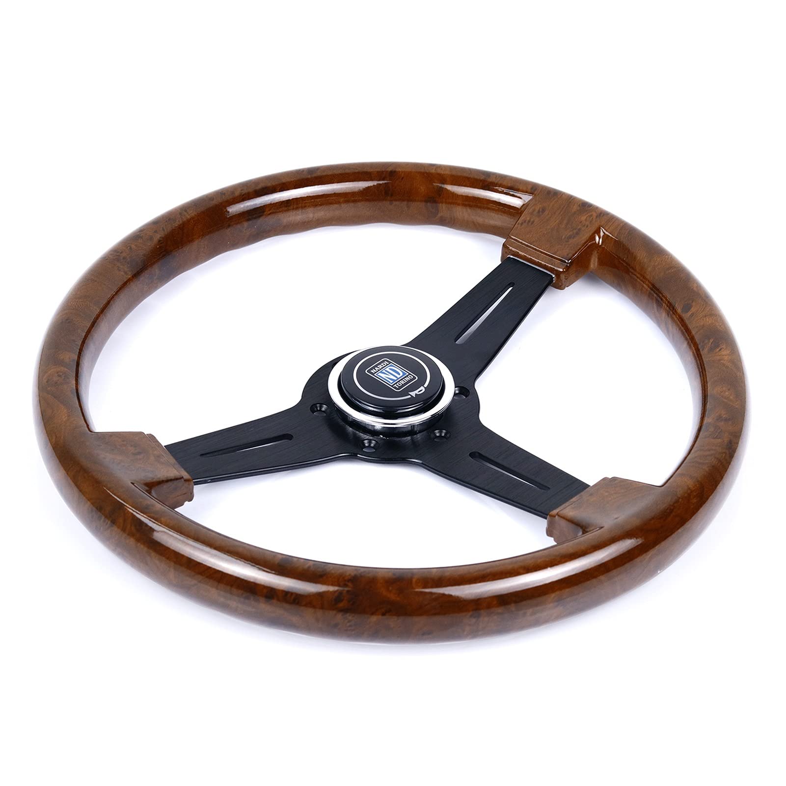 Volante Desplazado,Volante Coche □ 14 pulgadas de madera VIAJE DEL VIAJE DE LA DIRECCIÓN RUEDAS DE DIRECCIÓN DE SPORTERIOR