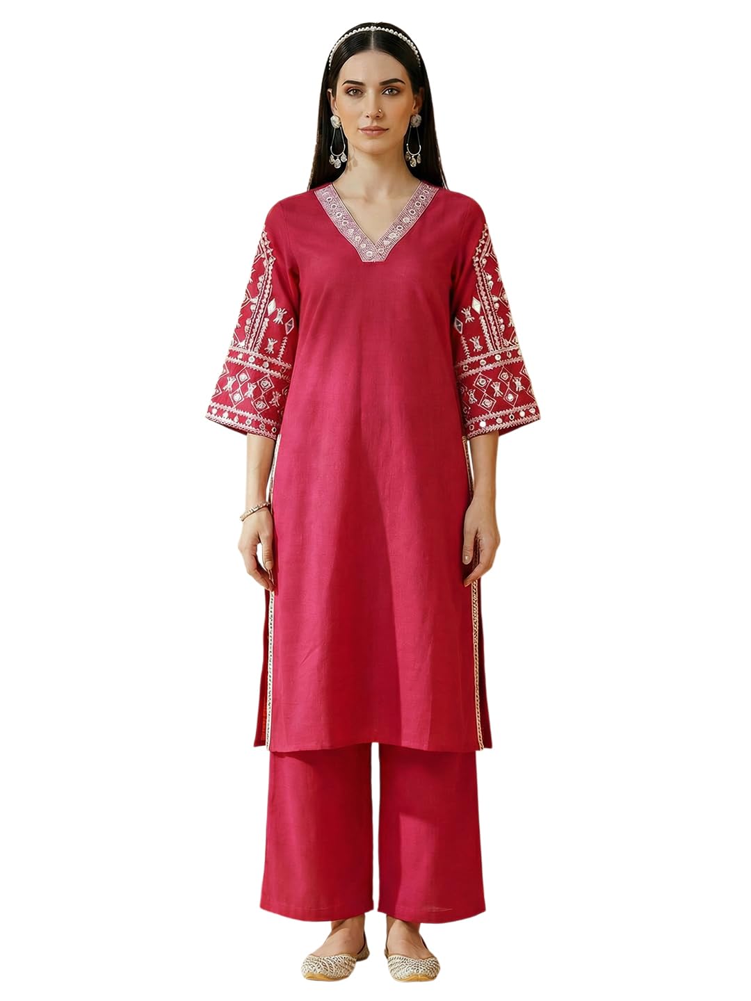 globus Women Kurta Set (GS575742_Blue_S)-picture-12