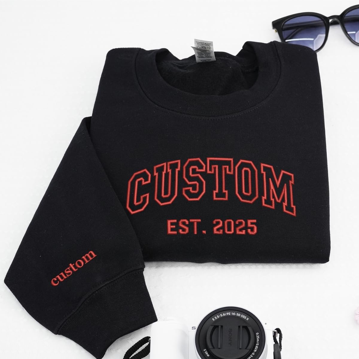 COUPLEHOODIES Custom Embroidered Sweatshirt – Personalized Gift Hoodie Crewneck for Everyone Birthday Anniversary Christmas - Image 4