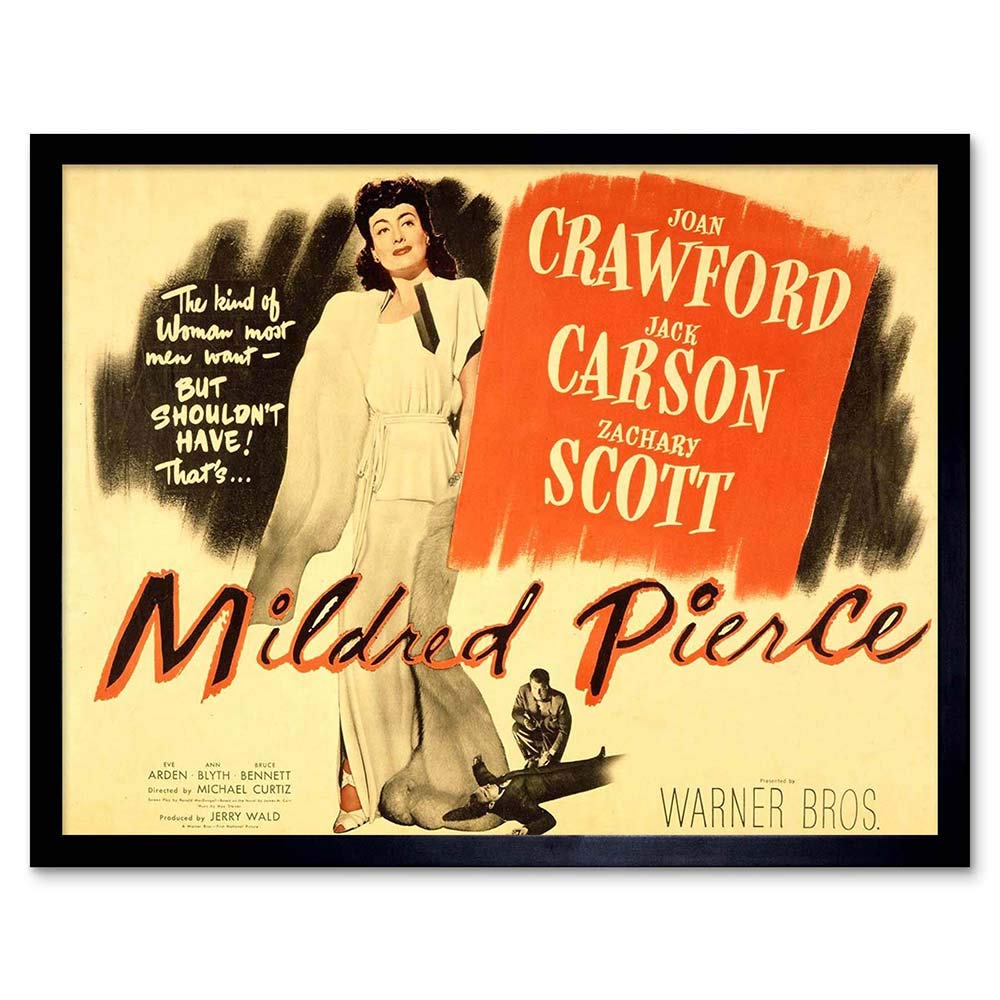 Wee Blue Coo Advertising Movie Film Mildred Pierce Joan Crawford Art Print Framed Poster Wall Decor 12X16 Inch
