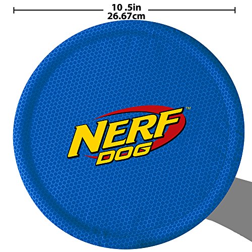 image for Nerf Dog Nylon Flyer Dog Toy, Flying Disc, Lightweight, Durable and Wa
