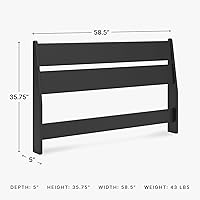 Vista 24 de Signature Design by Ashley Socalle - Cabecero completo, con listones abiertos, color beige natural