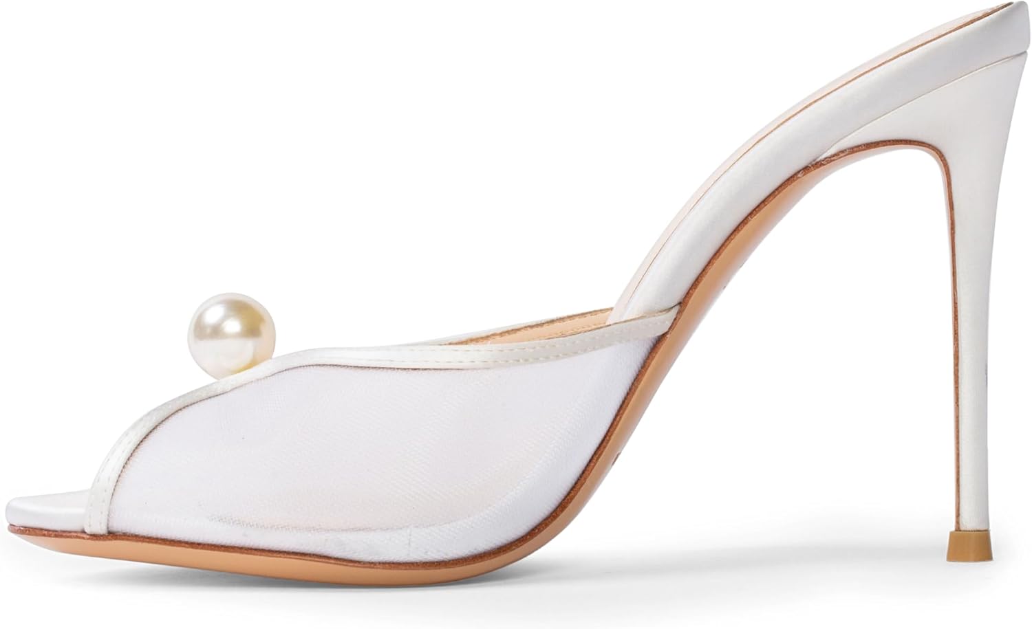 Mesh Mule Heels Women - 4 Inch Stiletto Comfort