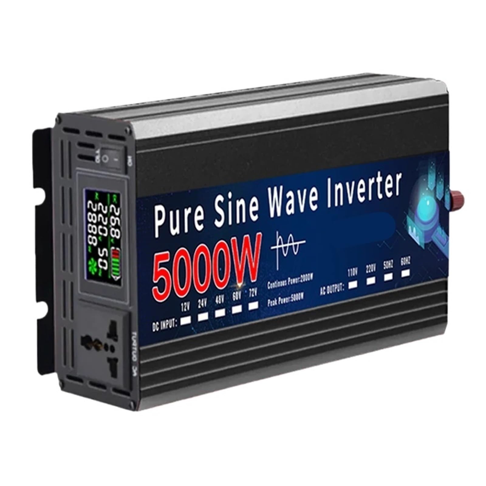 SWEWDSQG Pure Sine Wave Inverter 12V 220V 110V 2000W 4000W 5000W DC To AC 50Hz 60Hz Power Voltage Converter Inverter(1000W,12V,220V 50HZ)