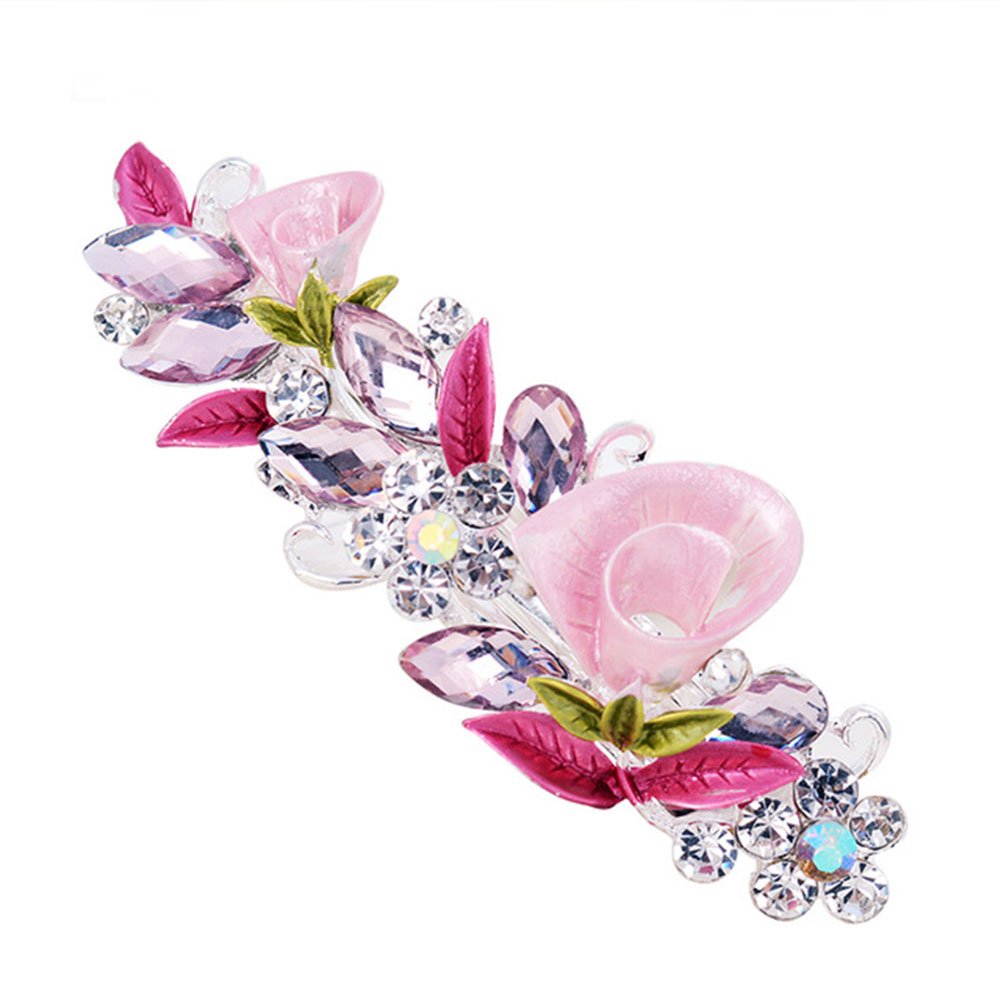 Hair Pins,Crystal Rhinestones Flower Hair Clips Barrettes