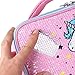 Sequin Unicorn Lunch Box for Girls, Reversible Sequin Flip Color Change, Insulated, Quick and Simple Organization, Perfect for School Kids (Pink)