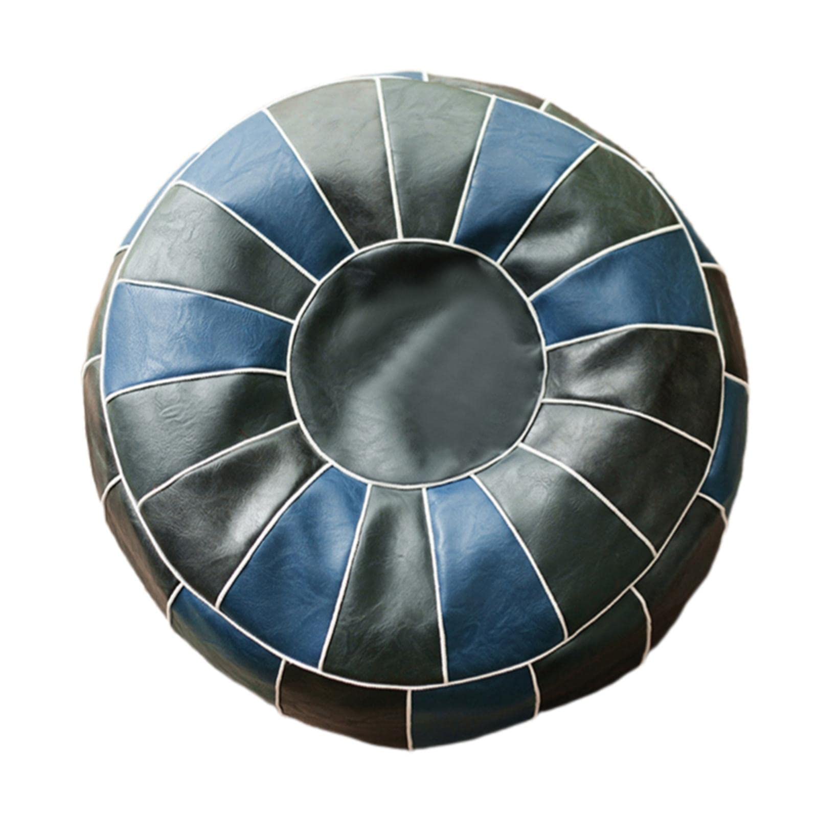 Handmade Moroccan Pouf Cover Storage Ottoman Cushion Foot Rest Wedding Gifts Blue Round|Ottomans, Footstools & Poufs|Home & Garden-picture-27