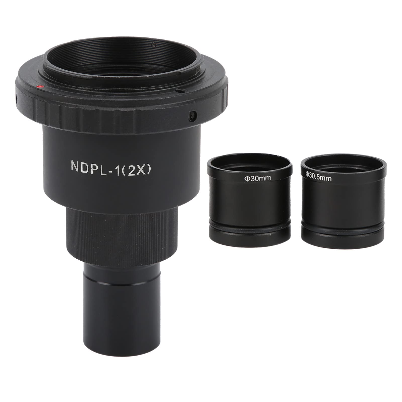 Aramox T2OM NDPL1 2X Obiektyw Mikroskopu Obiektyw Mikroskopu ze Stopu Aluminium z Gwintem M42x0,75mm do Biologicznego Stereoskopowego Mocowanie Okularu OM SLR