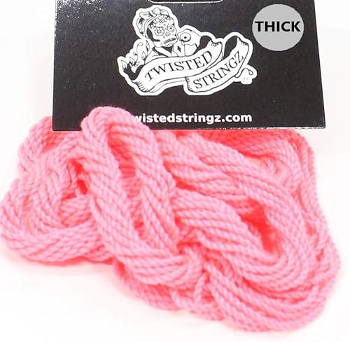 Miniatura 2 de Twisted Stringz Yo-Yo Strings - Poliéster - Cuerda YoYo gruesa sólida - Paquete de 10 (rosa)