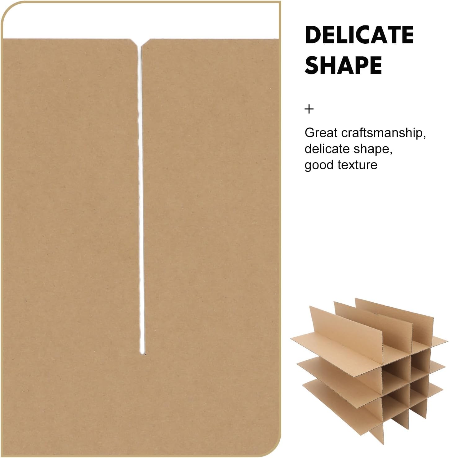6pcs Corrugated Cardboard Sheet Glass Divider for Moving Box - Flat Hard Cardboard Insert Square Separator For Shipping, Mailing, Packing, Craft Project