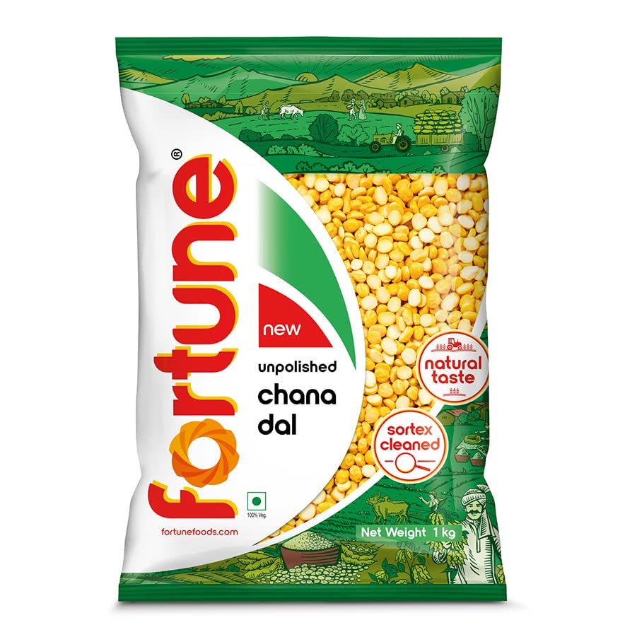 Image of Fortune Chana dal, 1 kg, Unpolished and Sortex cleaned