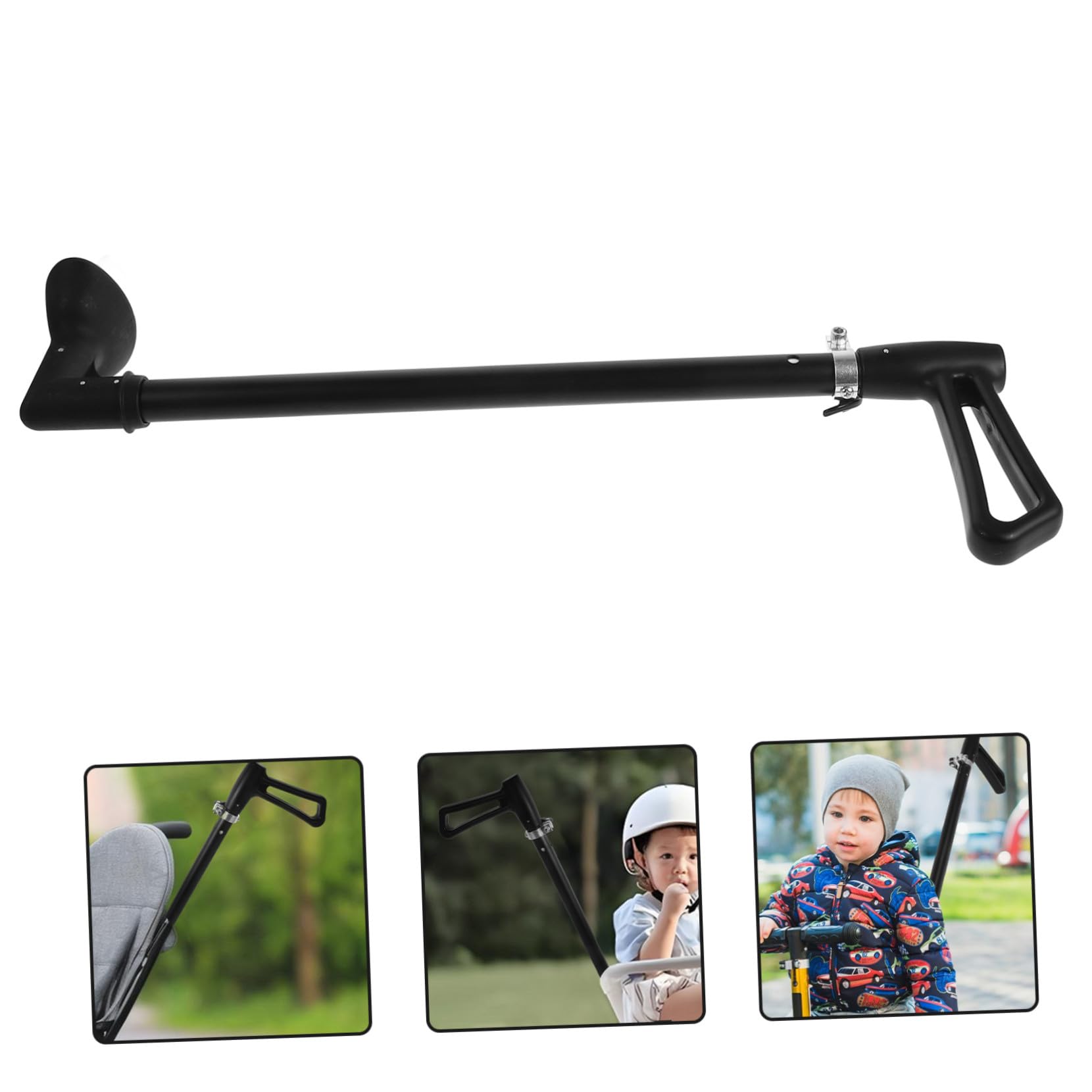 Schwarz Schubstange, Kunststoff Legierung, für Kinderwagen und Push Car