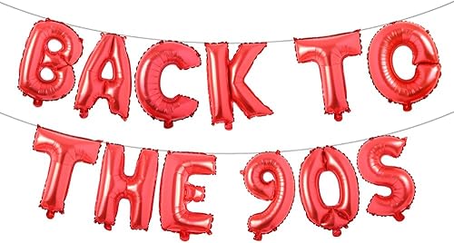 Miniatura 31 de Cartel de globos de regreso a los 80, pancarta de fiesta de cumpleaños de los años 80 y 90, globo retro para fiesta de los 80, decoraciones de