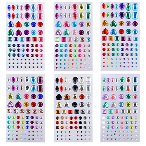 Adhesivo de Diamantes de Imitación Gemas de Cristal Pegajoso para Niños Artesanía...