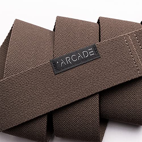 Arcade The Original Unisex Adventure Belt, Heavy Duty Elastic Webbing, Non-Metal Travel Friendly Buckle, Medium Brown #TOP1