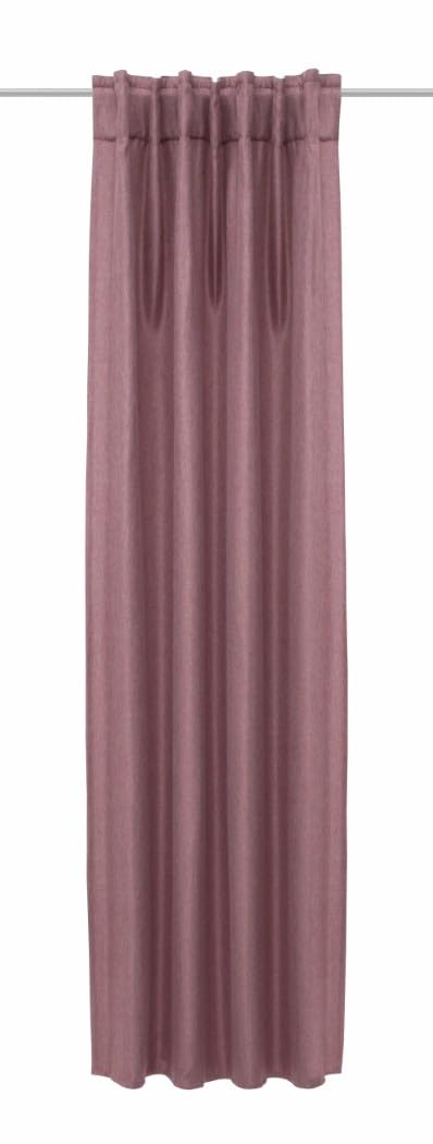 Sehlbach Fertiggardine mit verdeckten Schlaufen, Dimout Uni, Rosa, 135 x 245 cm Gardinen, Energiesparend Im Winter, Wärmeabweisend Im Sommer, Blickdicht, Öko-Tex Zertifiziert, Einfache Montage