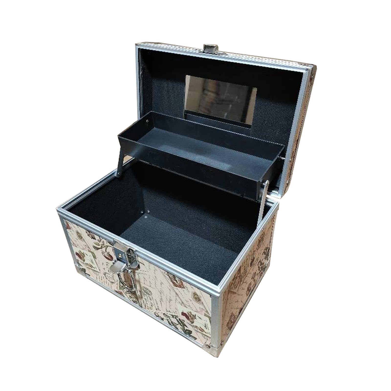 Tragbarer Beauty Organizer mit Spiegel, Reise Make Up Tasche für Damen, S-Umschlag