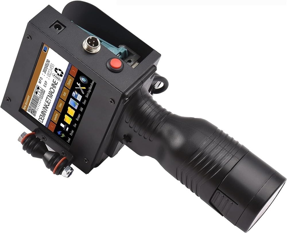 Hand-held Inkjet Printer,Ink Coding Machine, with 4.3 Inch HD LED Touch Screen for Label, Logo, Date, Code Text Number on Carton Wood Cloth Stone Pipe Plastic (Support 20 Languages)