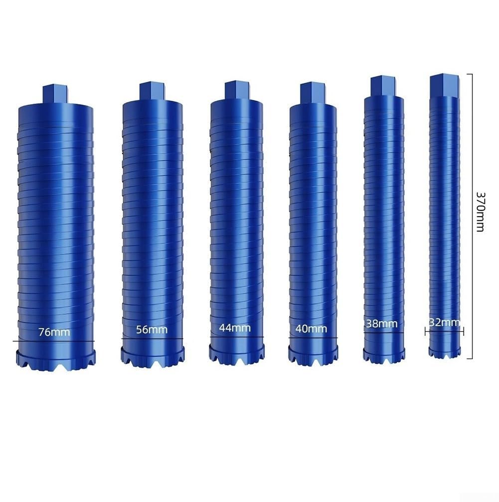 Foret à béton 370 mm avec filetage M22 pour perçage à sec et humide, compatible avec divers dispositifs de forage pour la construction (51 mm)