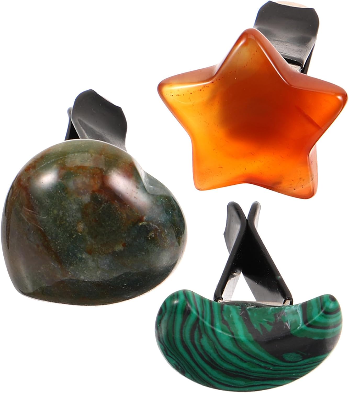 Car Vent Clips for Car, 3pcs Natural Agate Ornament