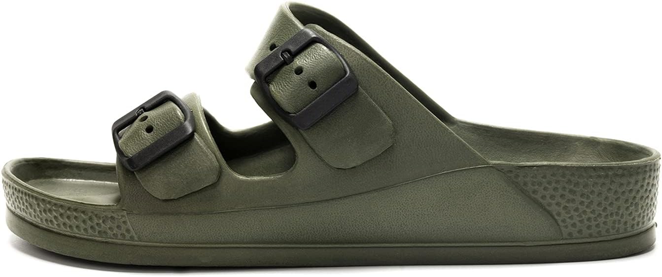 Luffymomo Adjustable Slip on Eva Double Buckle Slides for Mens - Image 2