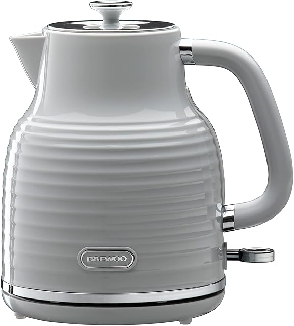 Daewoo Sienna Collection, 3KW Rapid Boil, 1.7L Jug Kettle -Grey, SDA2481GE