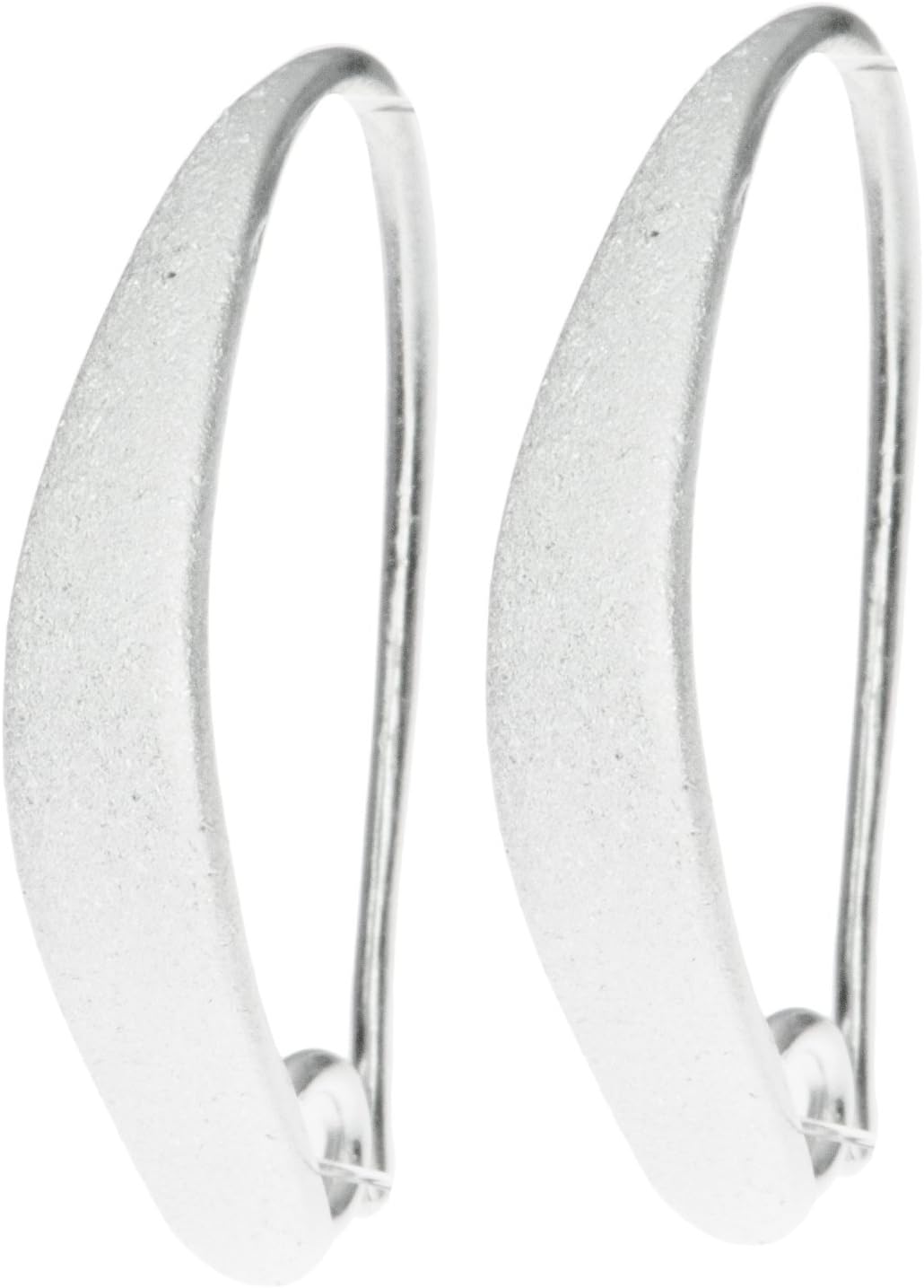 .925 Sterling Silver Satin/Plain Ear Wire Earring Connector French Hook W/Ring/Loop For Dangling/Findings/Bright
