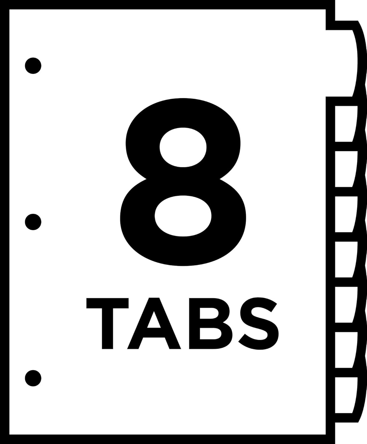 Avery Ultralast Big Tab Plastic Dividers, 8 Tabs, 1 Set, Assorted Designs (24903) : Everything Else