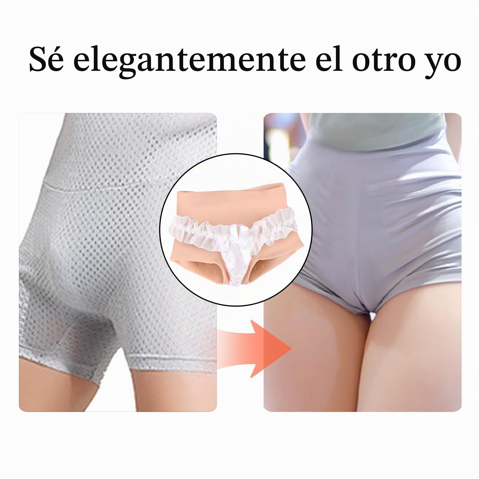 Calzoncillos de Silicona para Travestis Bragas Contorneo con Apariencia y Función Femenina Artificial Ideal para Transgéneros MTF Disfraces y Cosplay