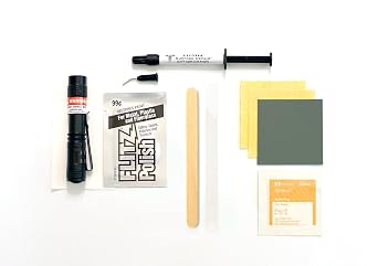 Black - Countertop Chip Repair Kit - Granite, Quartz, Corian, Marble - HIMG | Professional DIY black chip repair kit for edge chips, cracks, and nicks on quartz, granite, marble, corian surfaces