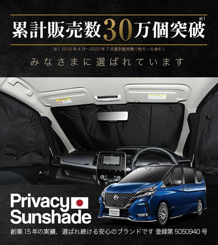 セレナ C27系 e-POWER サンシェード 車中泊 リア用 趣味職人 Amazon