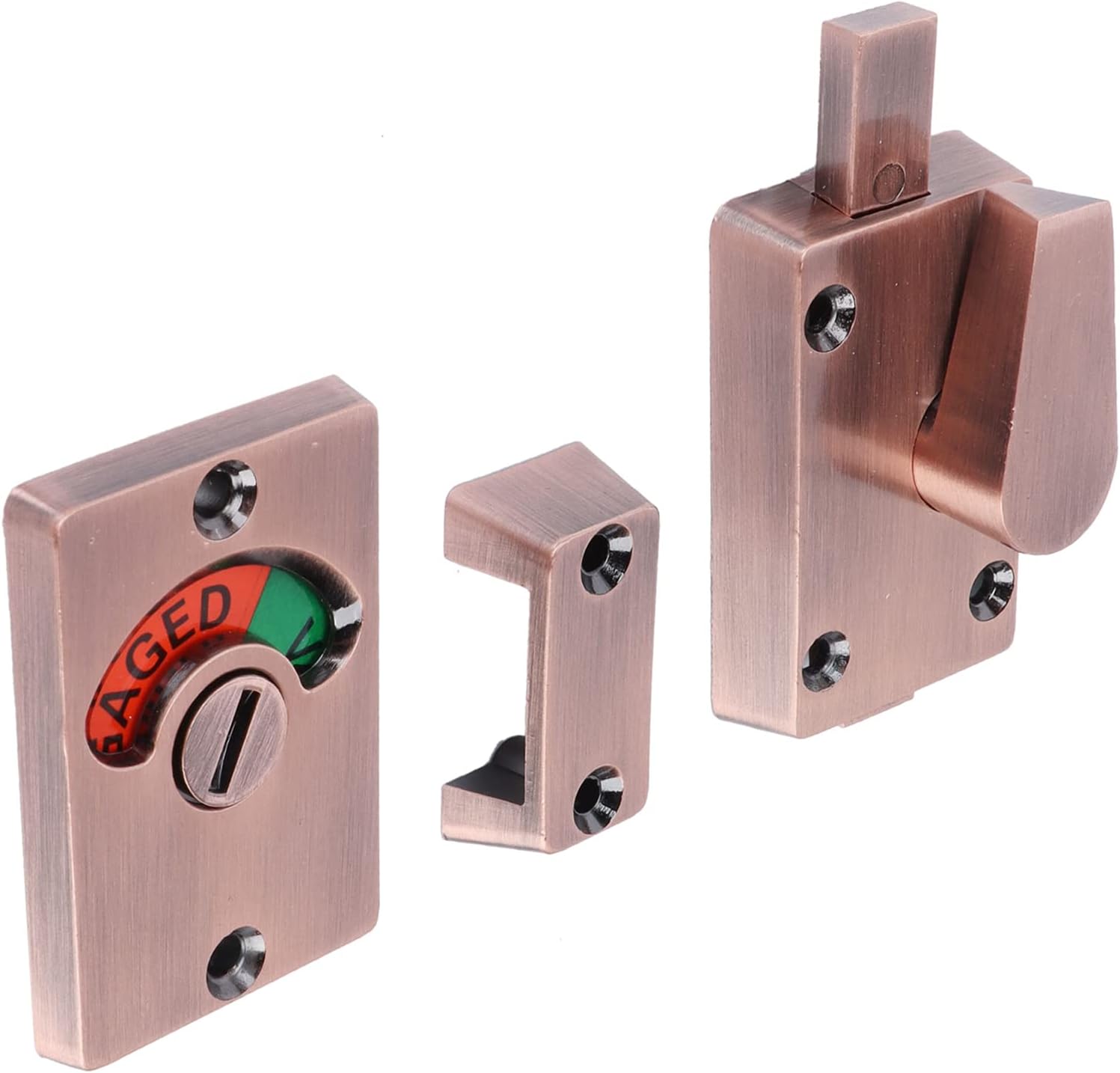 Partition Door Lock, Restroom Engaged Door Lock Convenient Zinc Alloy