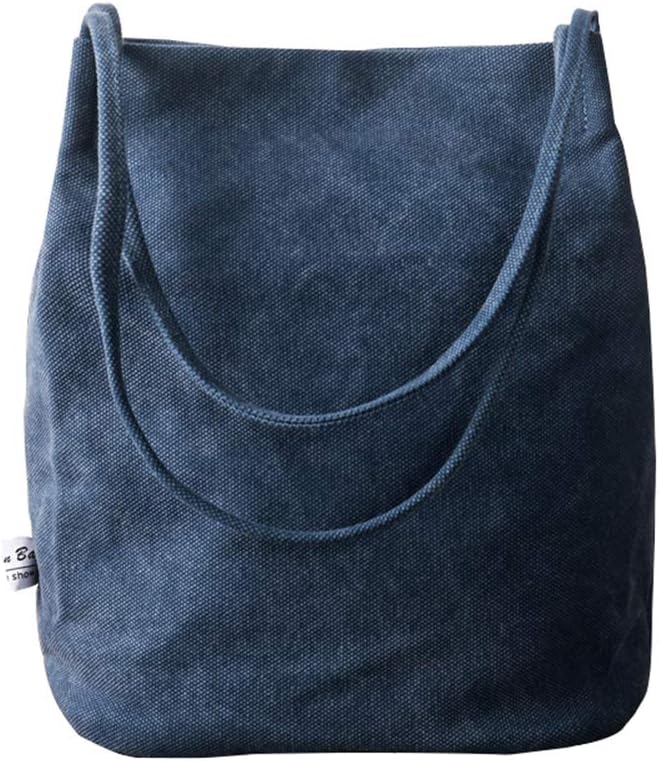 Sunwel Fashion Women's Shoulder Bag Handbags Canvas Weekend Shopping Small Tote Bag (Navy)
