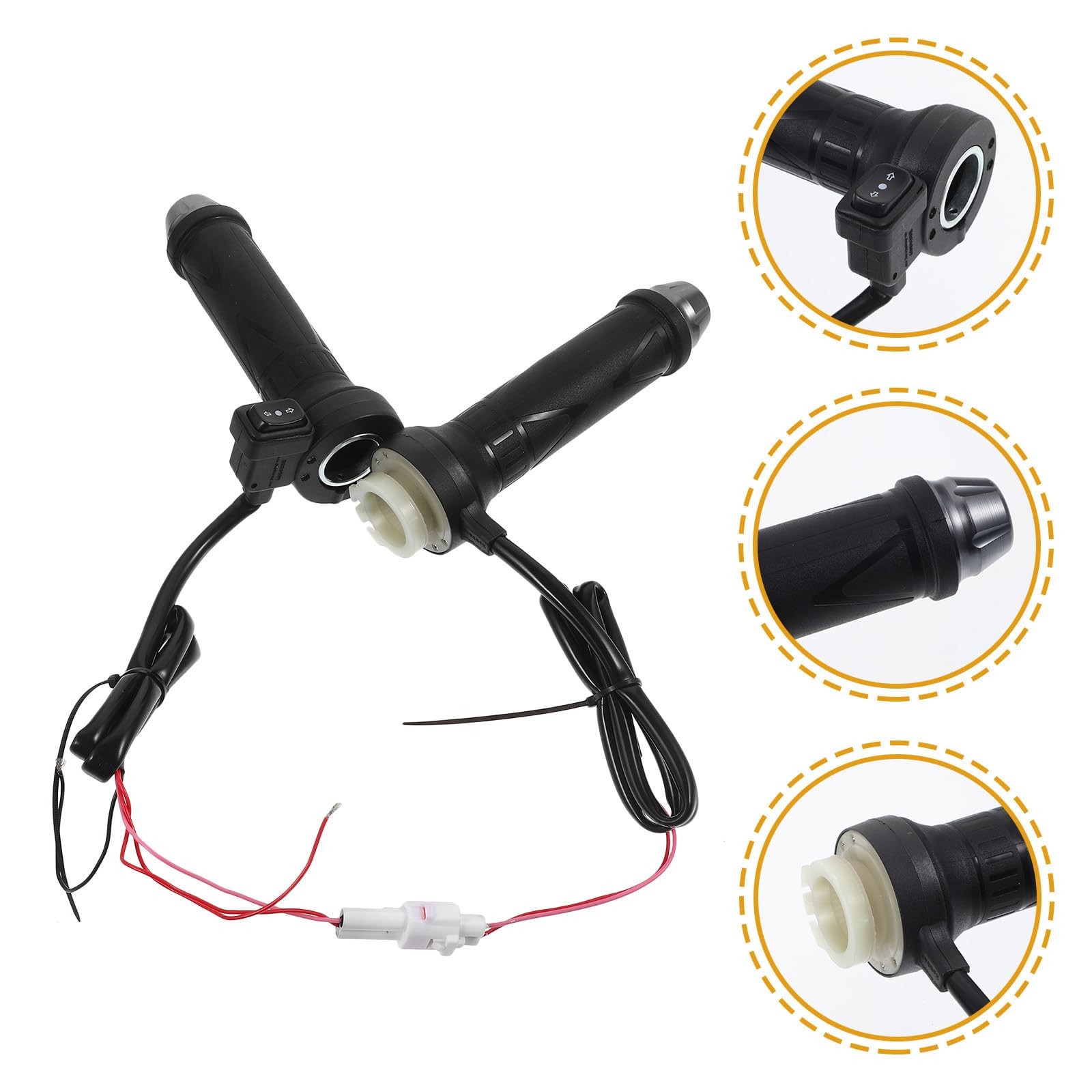 2 Stück Motorrad Heizgriffe 12v für 22mm Lenker, Abs Gummi Schwarz