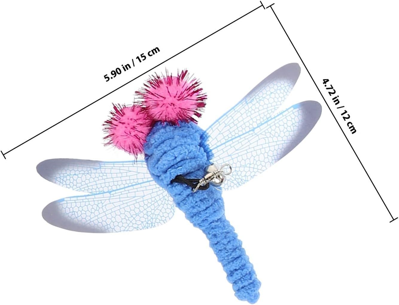 5 Pcs Dragonfly Cat Replacement Plush Wand Head for Interactive Play image 2