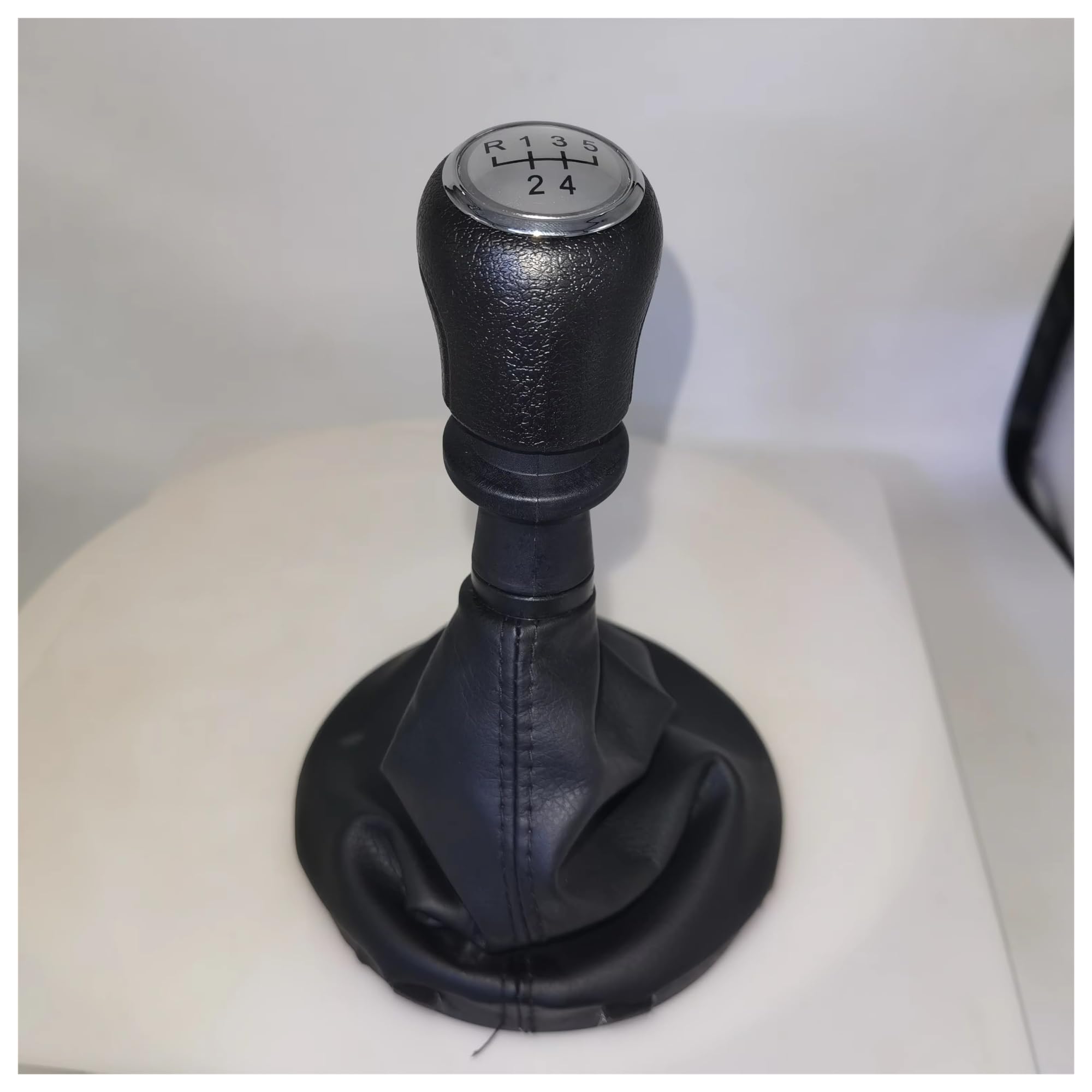 Ghqfrop Silver 5 Speed Transmission Gear Shift Knob For Vw For Transporter T5 T5.1 T6 Gp 2003-2011 Car Gear Stick Shift Knob Boot Cover 5 6 Speed Car Gear Stick Knob(Silver 5 Speed)
