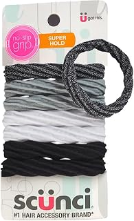 Scunci No Damage Ponytailers Hair Ties Elastics, 8 pcs