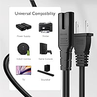 Vista 5 de TNP universal Power Cord – Nema 1 – 15P a IEC320 C7 Figure 8 – Escopeta de 2 Clavijas Conector AC Power Supply Cable de alambre Socket Plug Jack