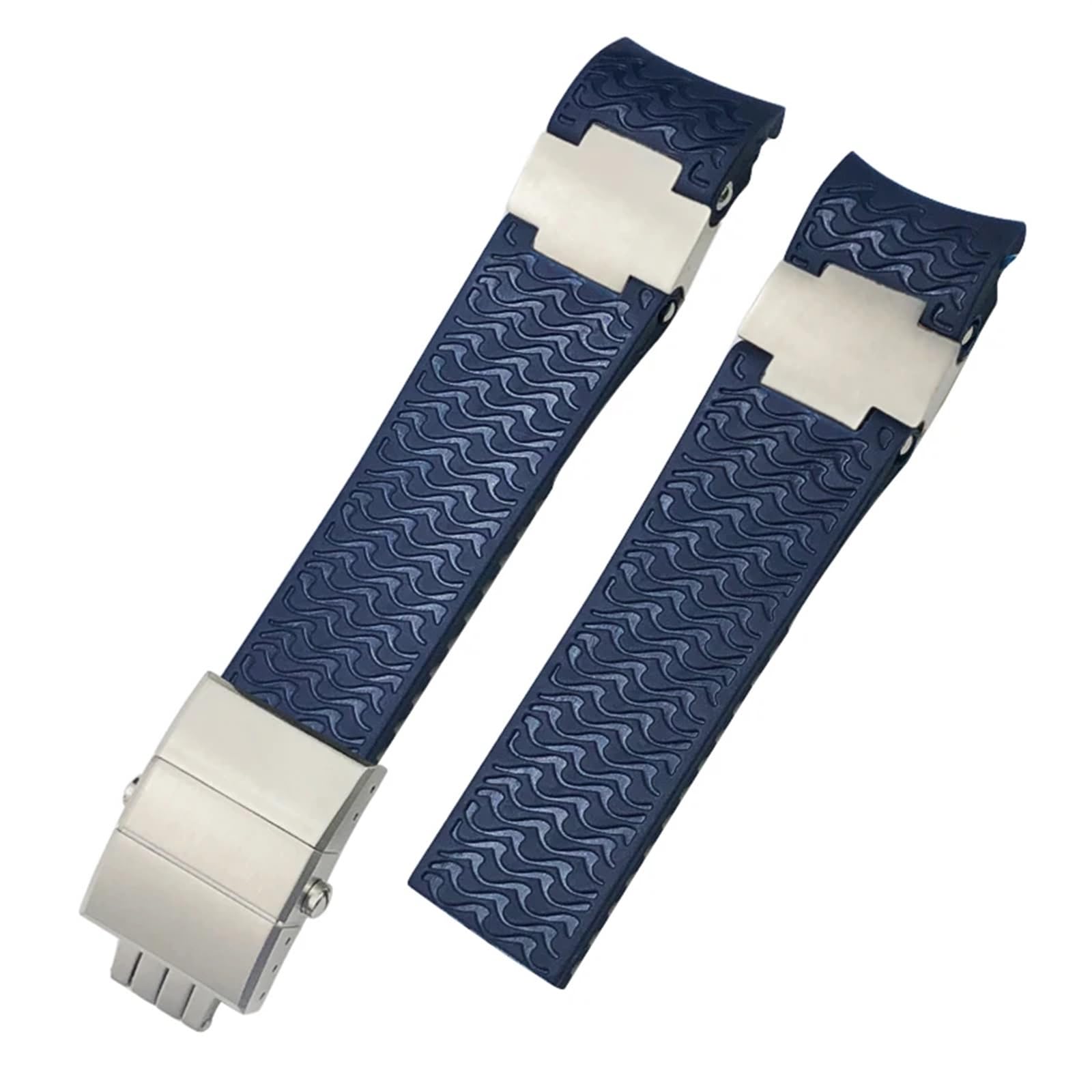 22 mm gumowe silikonowe paski do zegarków do Ulysse Nardin Diver składana klamra srebrna różowa złota czarny niebieski pasek do zegarka, różne kolory, 22mm