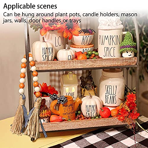 Ghirlanda con zucca perline colorate perline di