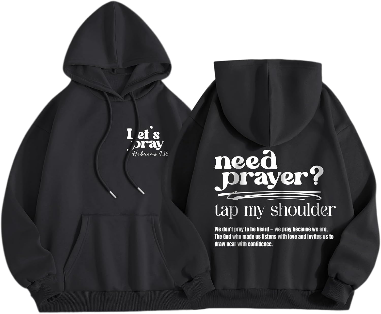 KEEVICI Christian Faith God Hoodies for Women Jesus Bible Verse Religious Hoodie Graphic Sweatshirts Inspirational Pullover