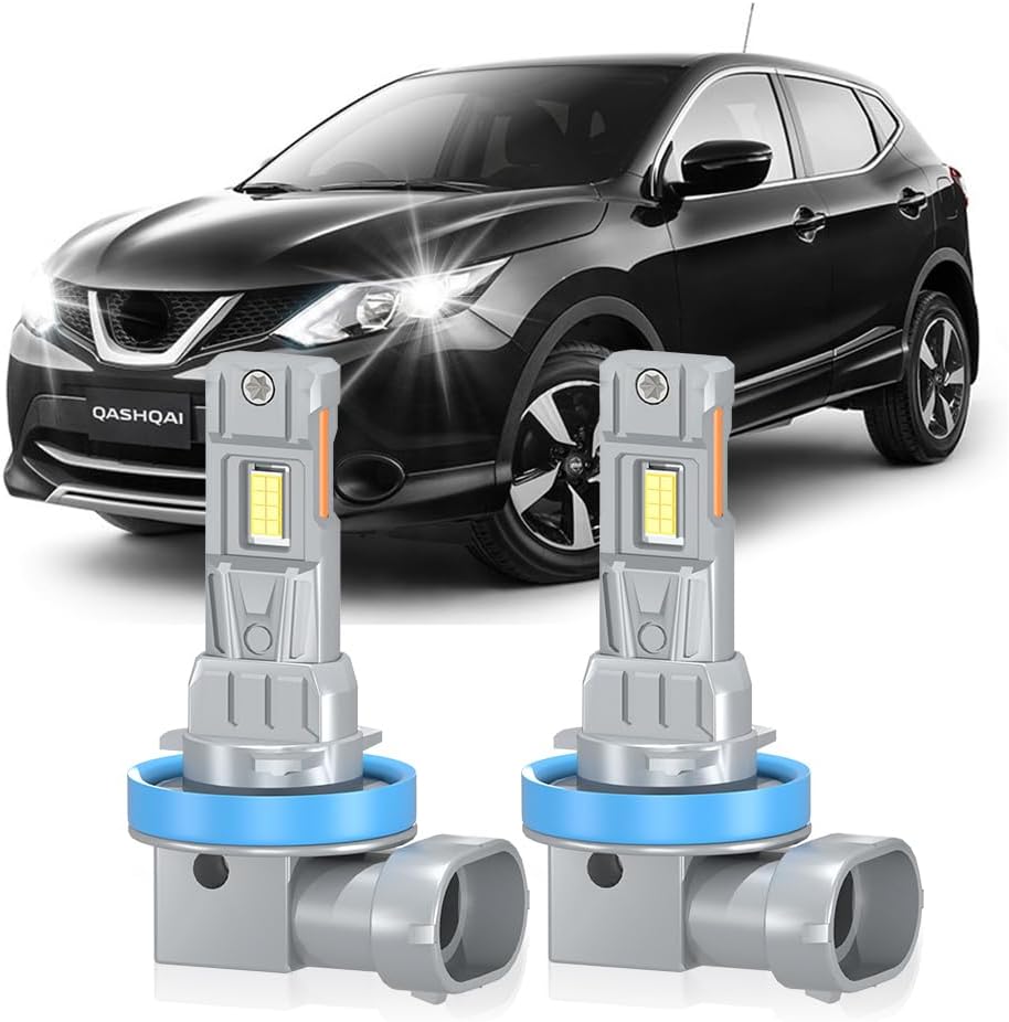 Fit For Nissan Sentra 2013 2014 2015 2016 2017 2018 2019 2020 2021 2022 2023 Lights Bulbs, H11 Low Beam Fog Light Bulbs, 6000K White Lighting, Plug and Play, Pack of 2