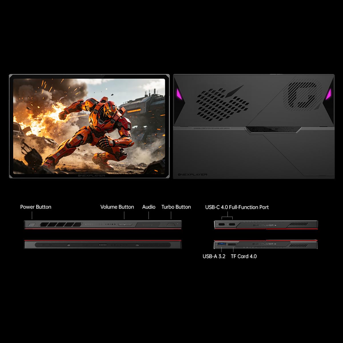 OneXPlayer X2 - PC portatile da gioco 3 in 1 con processore Intel Arc G3 Extreme, grafica B390, display da 11 pollici 2,5 K 120 Hz, controller staccabili, 48 GB di RAM, SSD da 1 TB per giochi