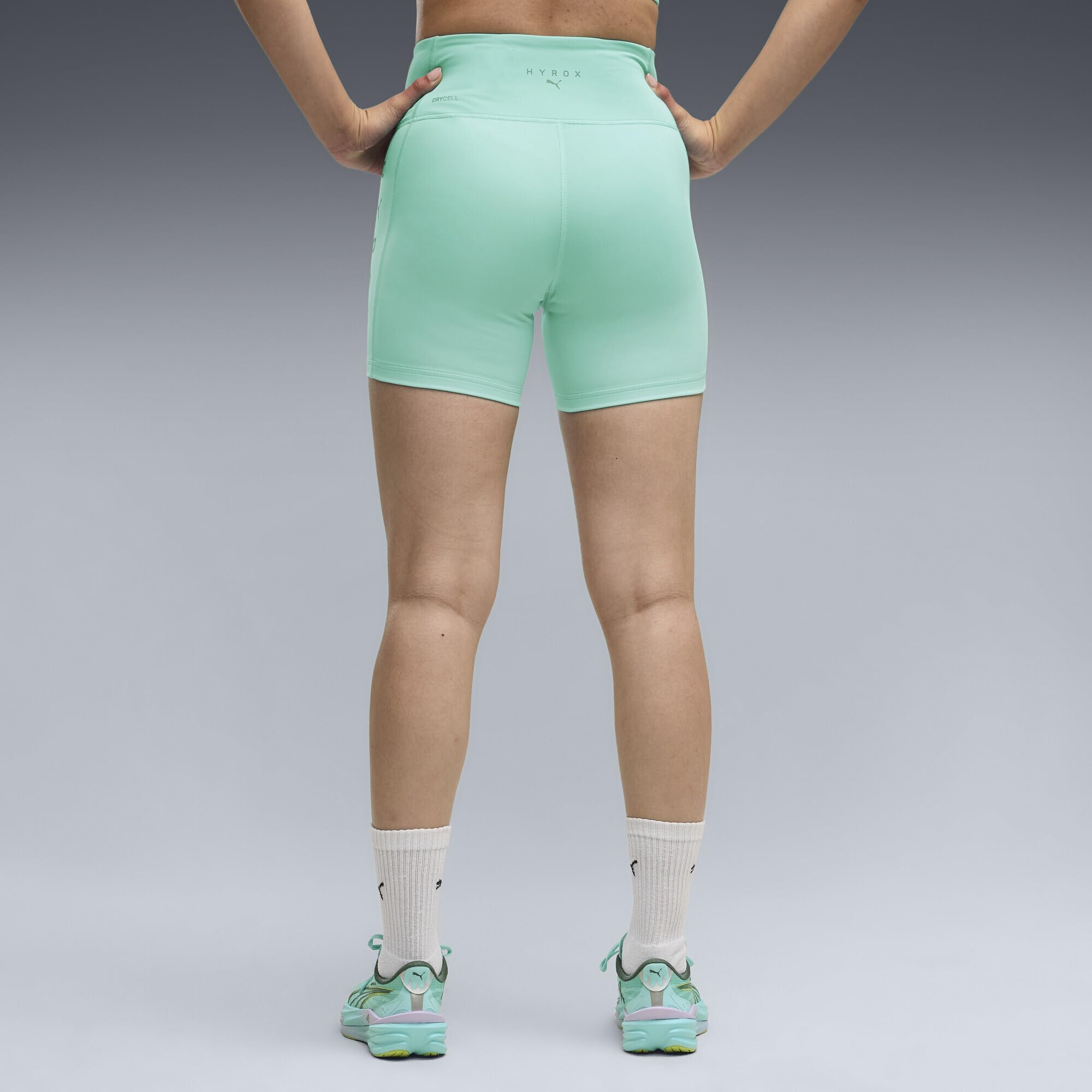 PUMA Damen x HYROX Essentials Radlerhose M, Intense Mint Green