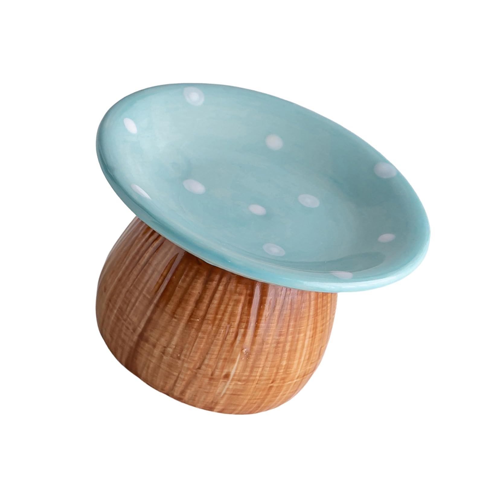 Accessory Tray Ceramic Mushroom Jewelry Catchall 4.49 Inch Holder for Vanity Bedside Tabletop Storage Mushroom Jewelry Tray Ceramic Trinket Holder Vanity Catchall Bedside Organizer Desktop Necklace