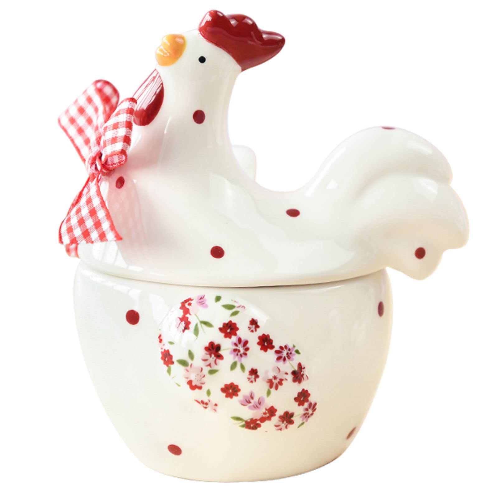 Barattoli di Vetro per la conservazione， Set di barattoli di Sale pastorali in Rilievo， barattoli di spezie in Porcellana con Cucchiaio e Coperchio， contenitori，Floral