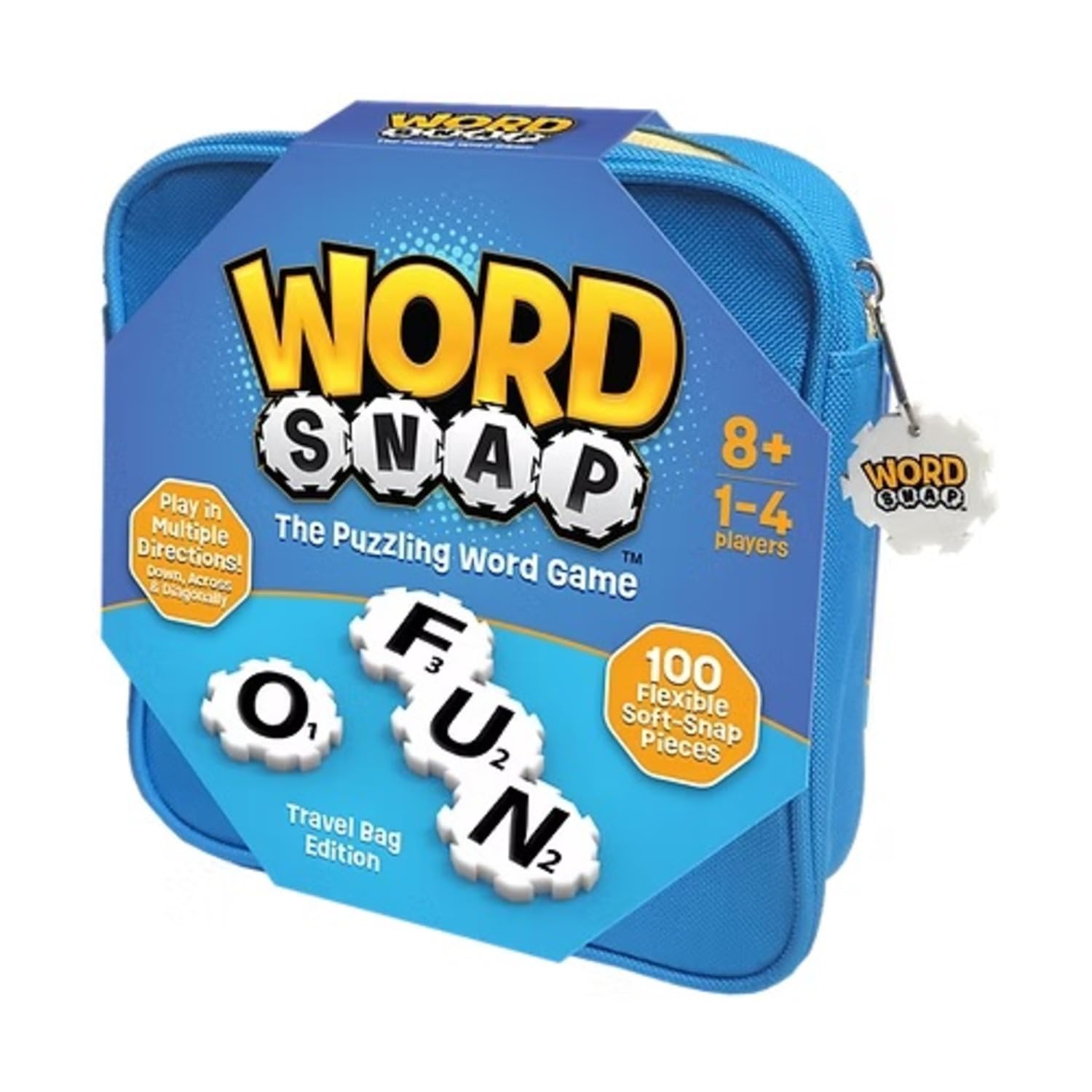 Word Strategy Game with Travel Bag, Word Puzzle for Adults, Family, and Kids, Fun Game for Ages 8+, 1-4 Players