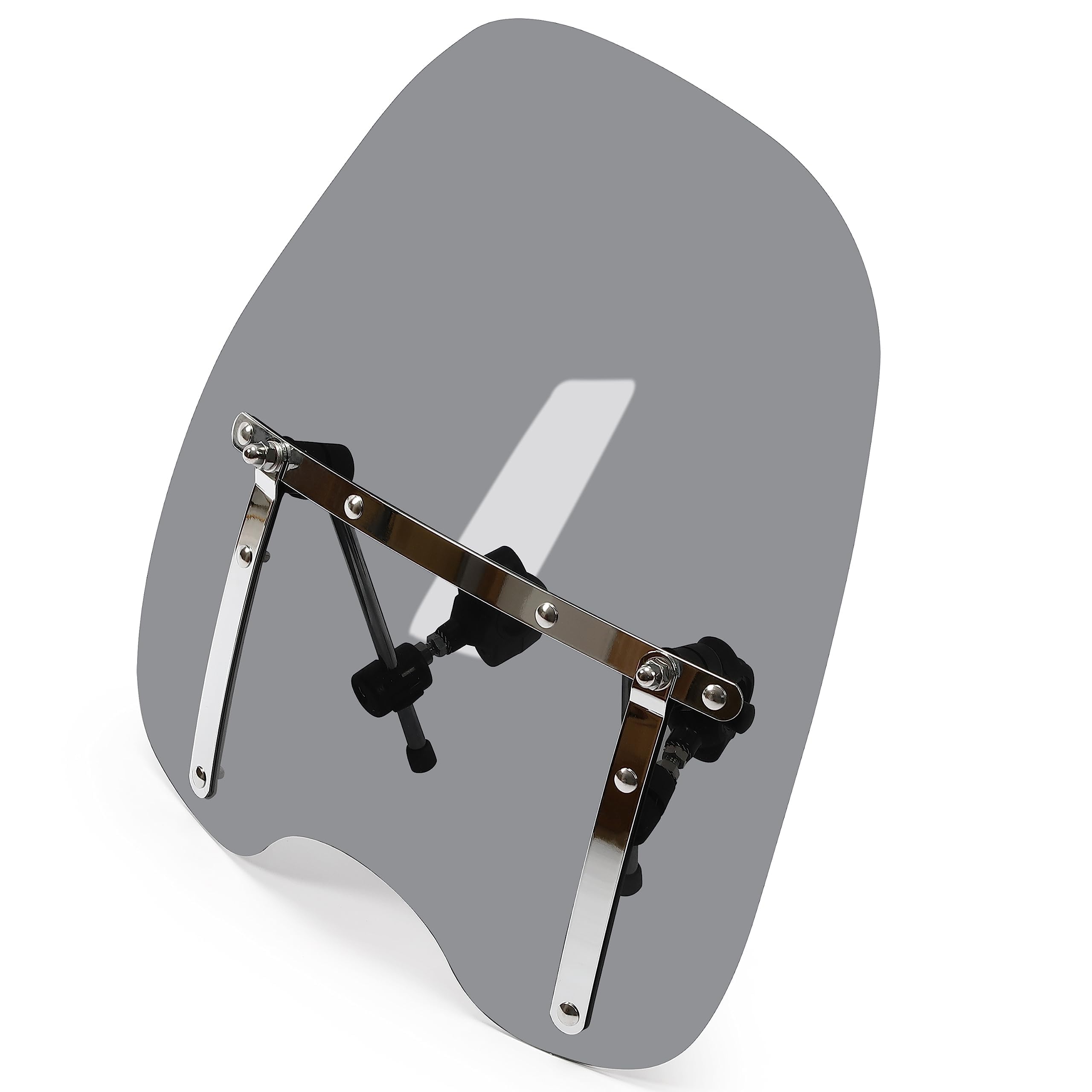 ECOTRIC 18x16 inch smoke tinted universal motorcycle windshield